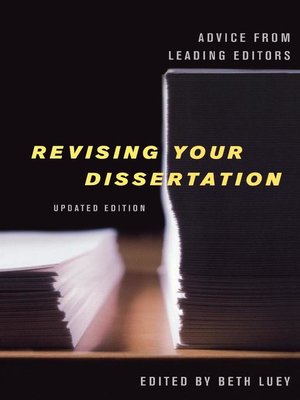 cover image of Revising Your Dissertation, Updated Edition
